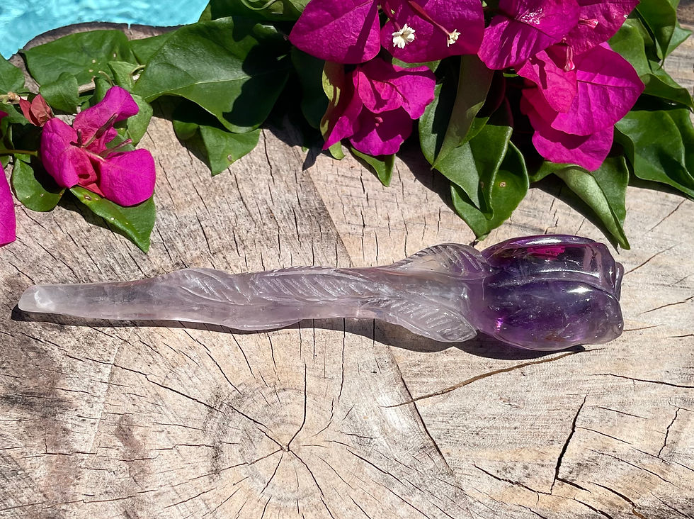 Amethyst Rose carving