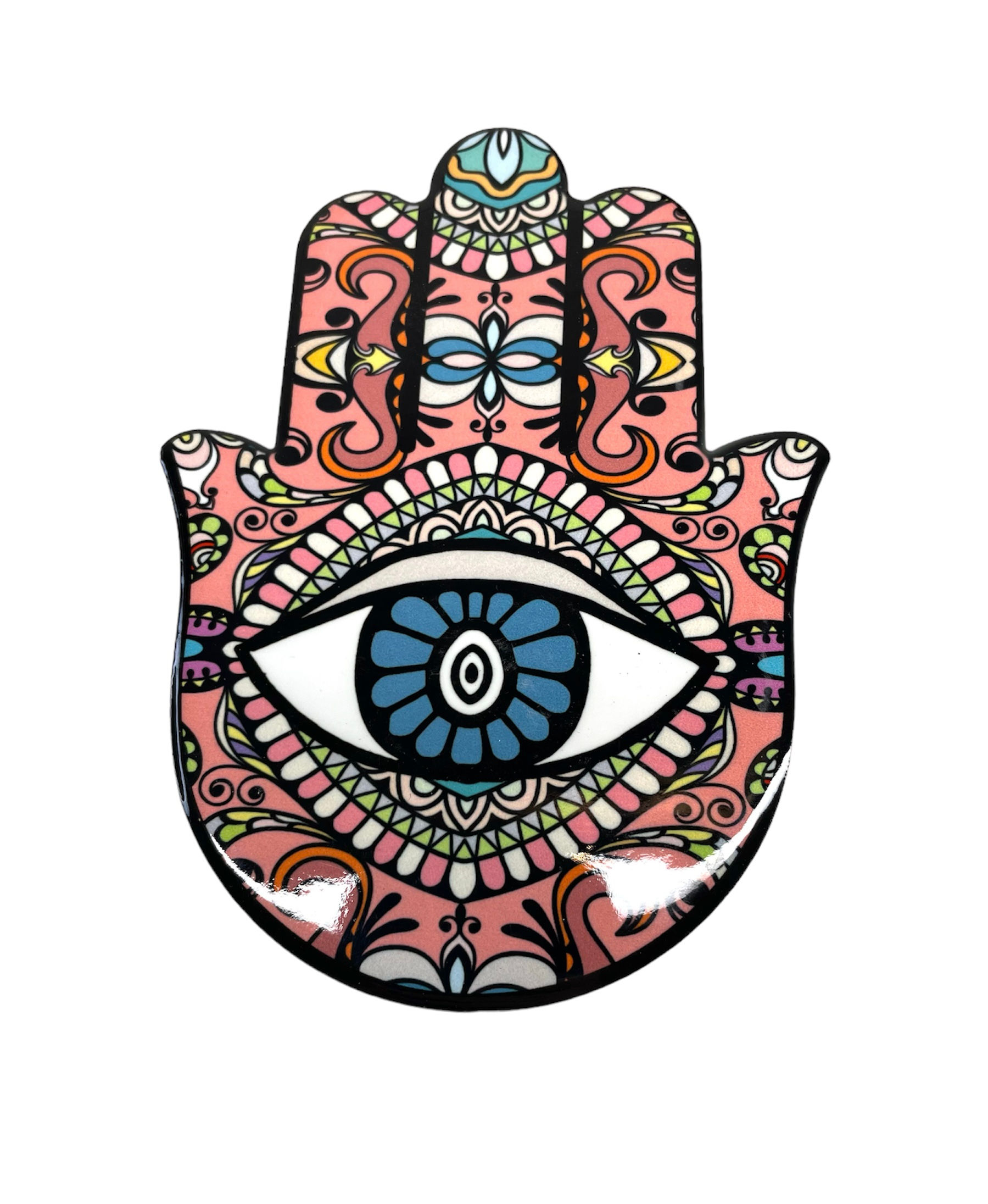 Hamsa Hand Coaster - pink