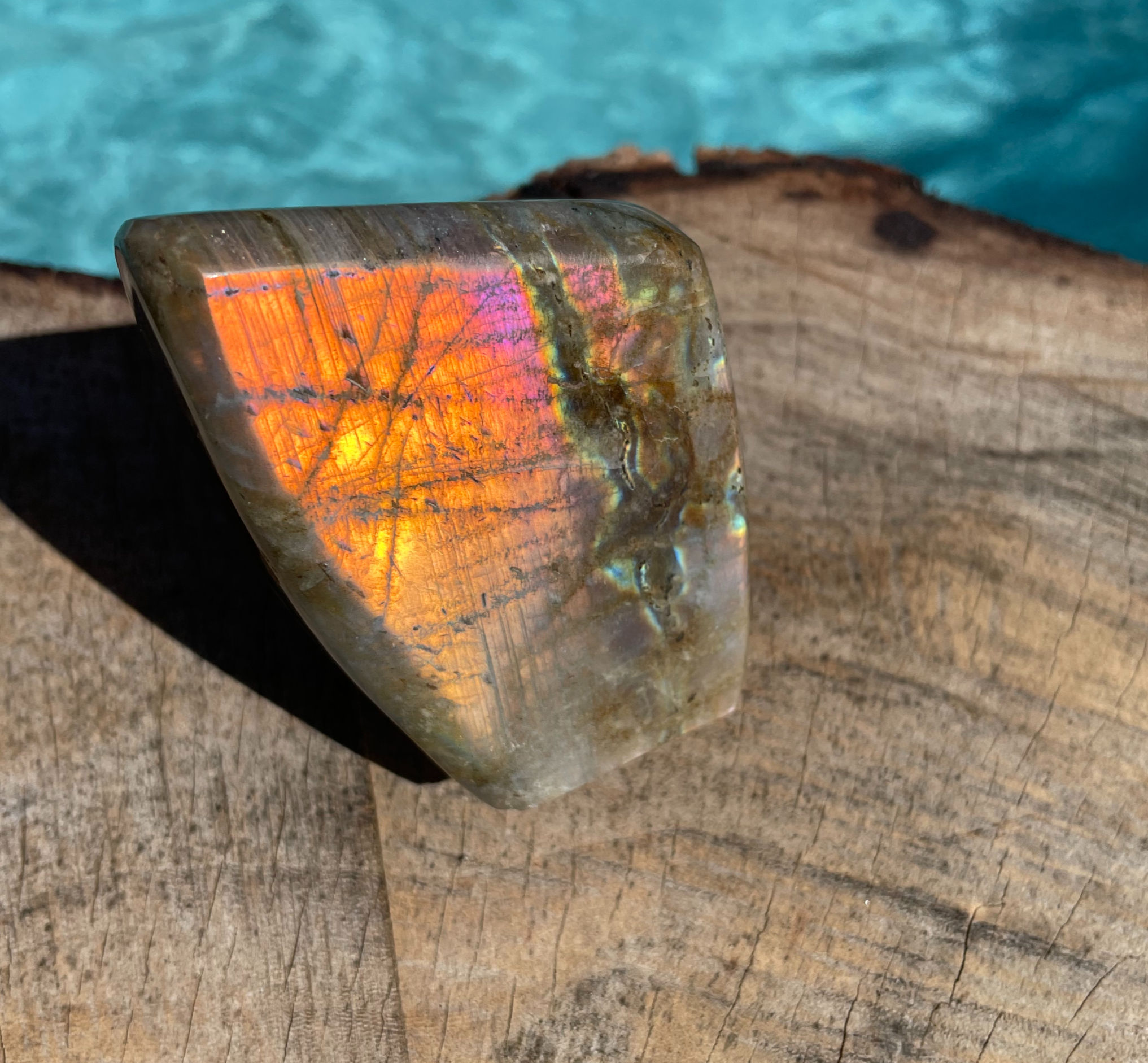 Labradorite - Orange flash