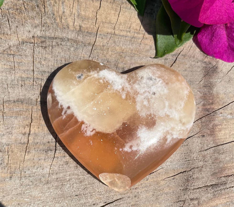 Thumbnail: Amber Calcite Hearts