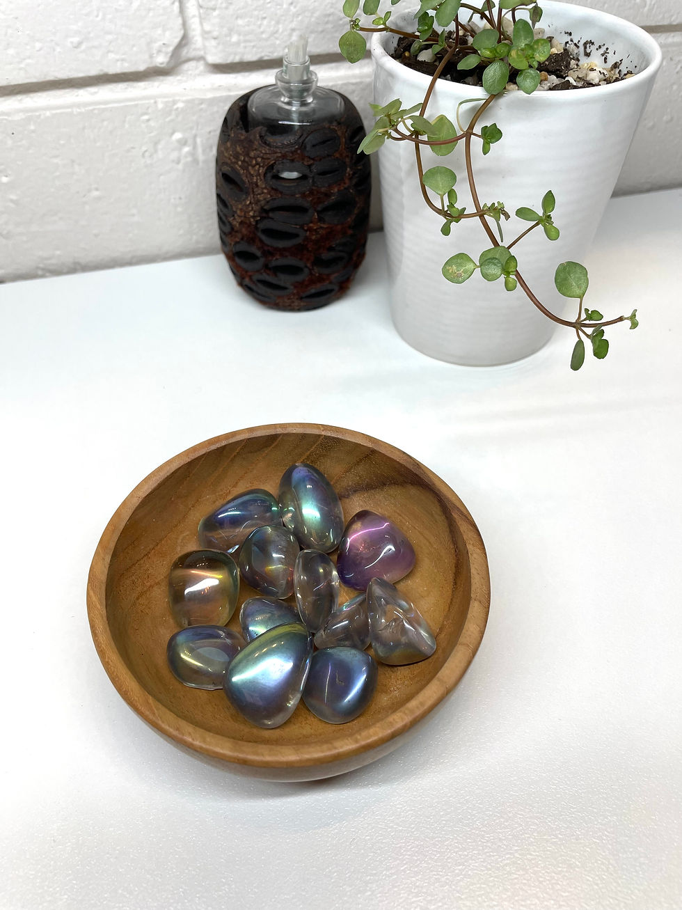Aura quartz Tumbles