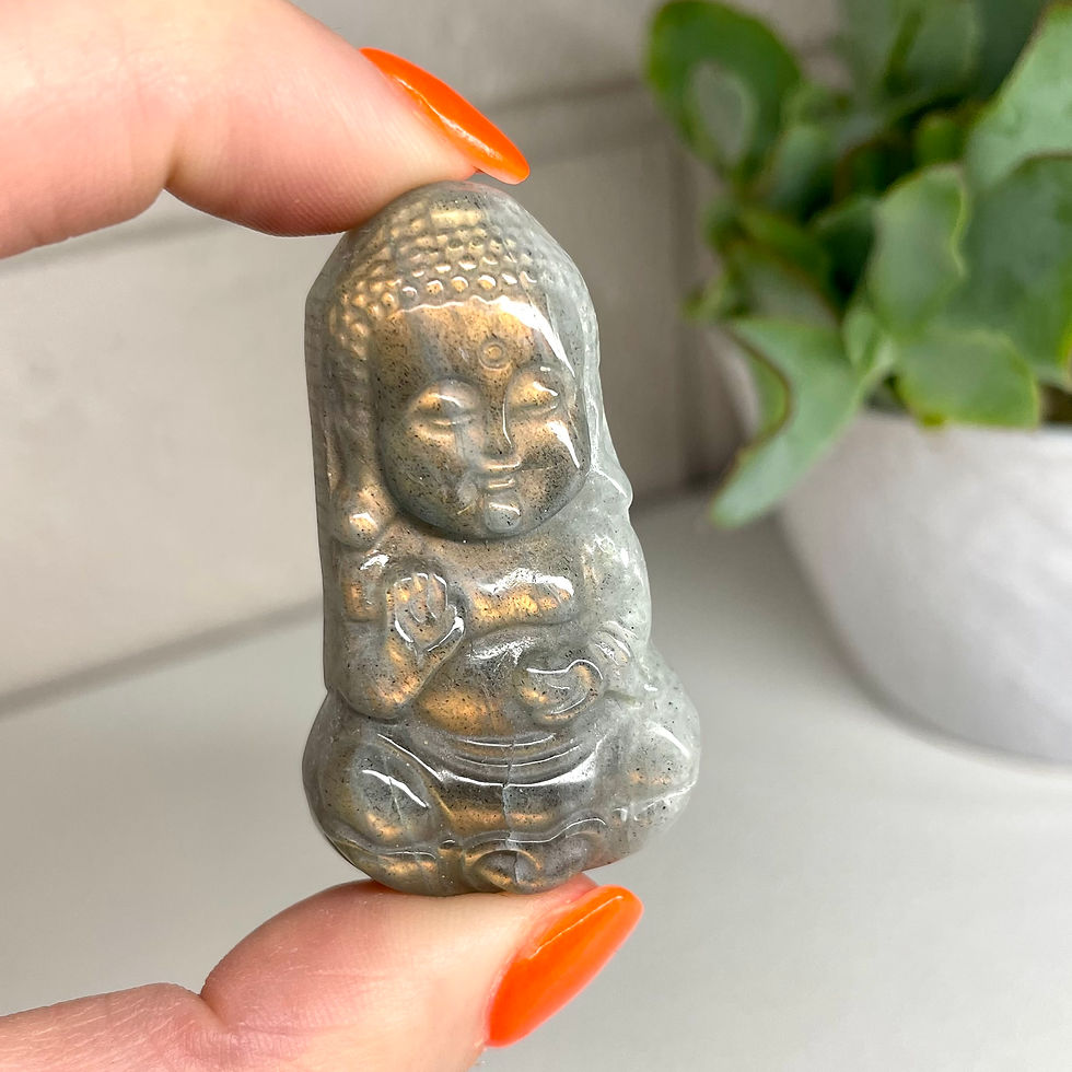 Orange Labradorite Buddha