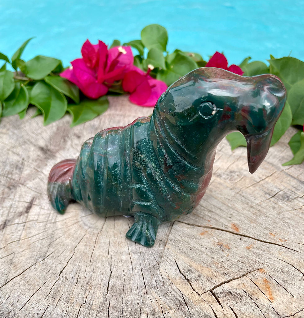 Ocean Jasper Walrus Carving