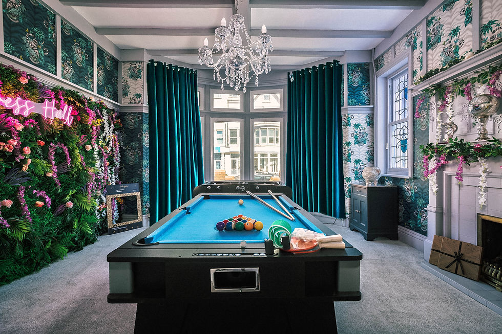 Pool Table and Foosball Table in the Games Room at Empress Hall