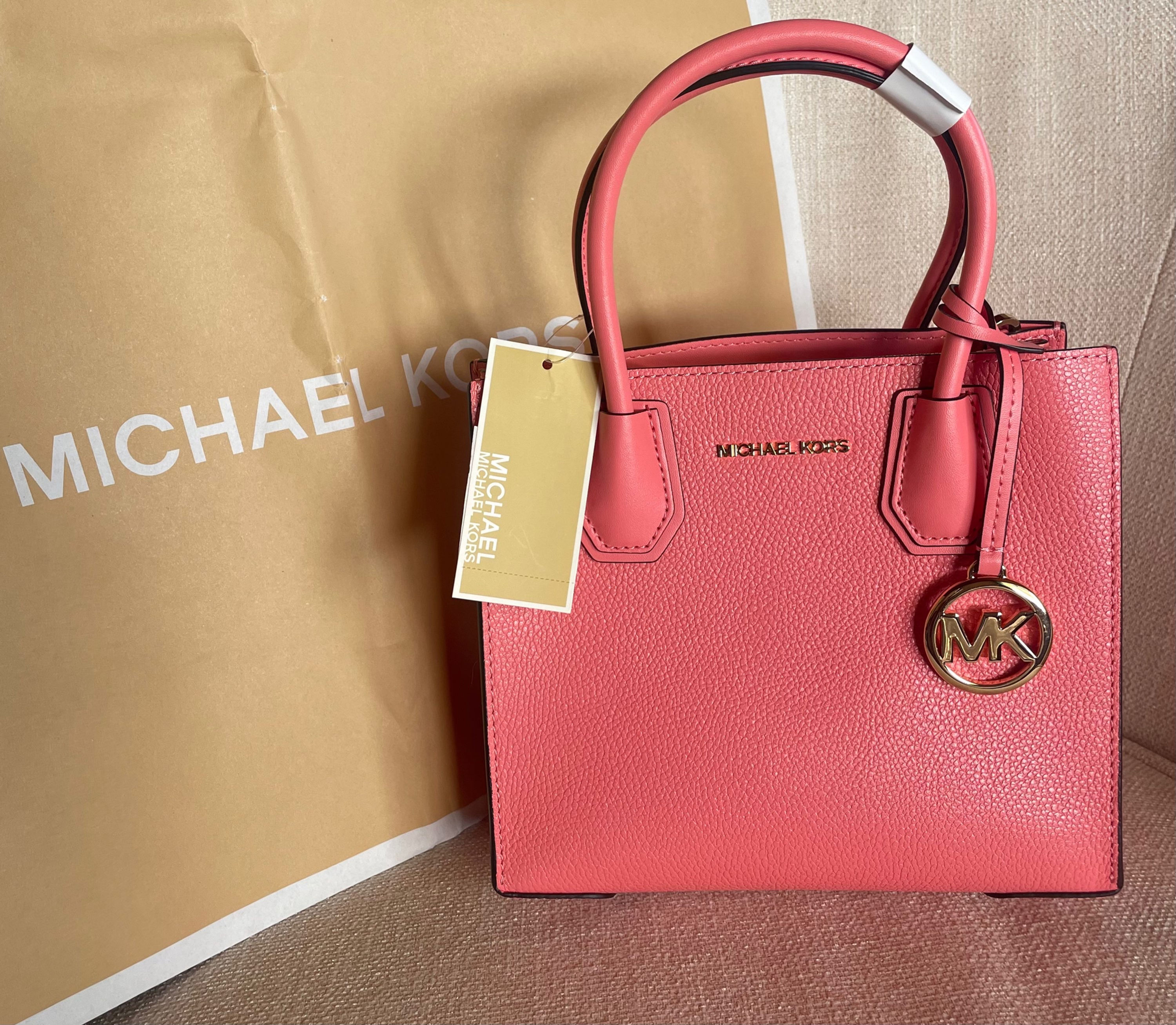 Sac cuir grainé rose Michael Kors - neuf 