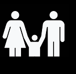 vetor de familia 3 pessoas cor branca