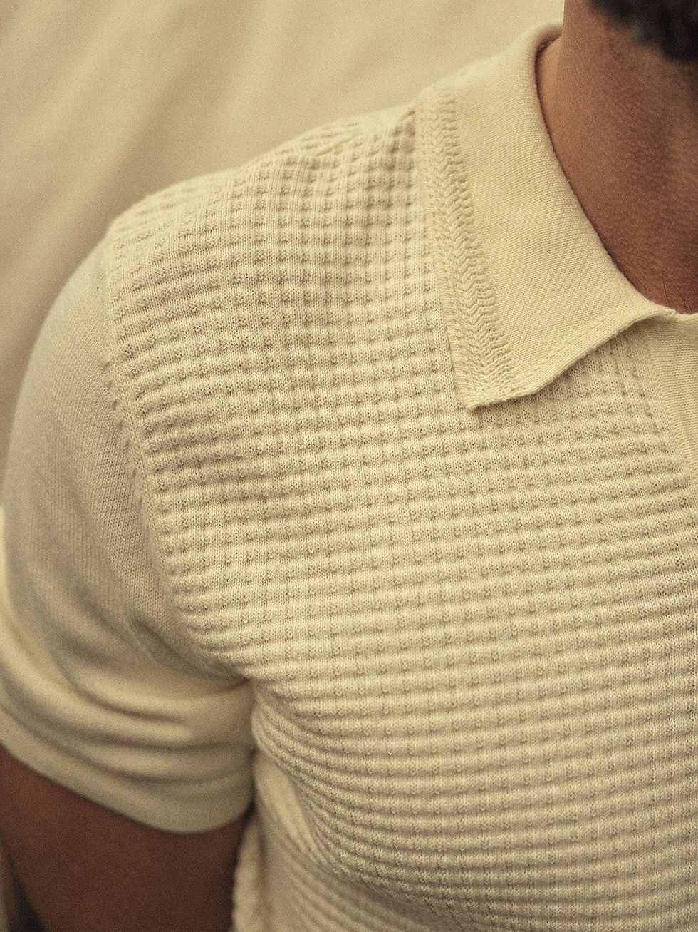 תמונה ממוזערת: Frederico Knitted polo  White