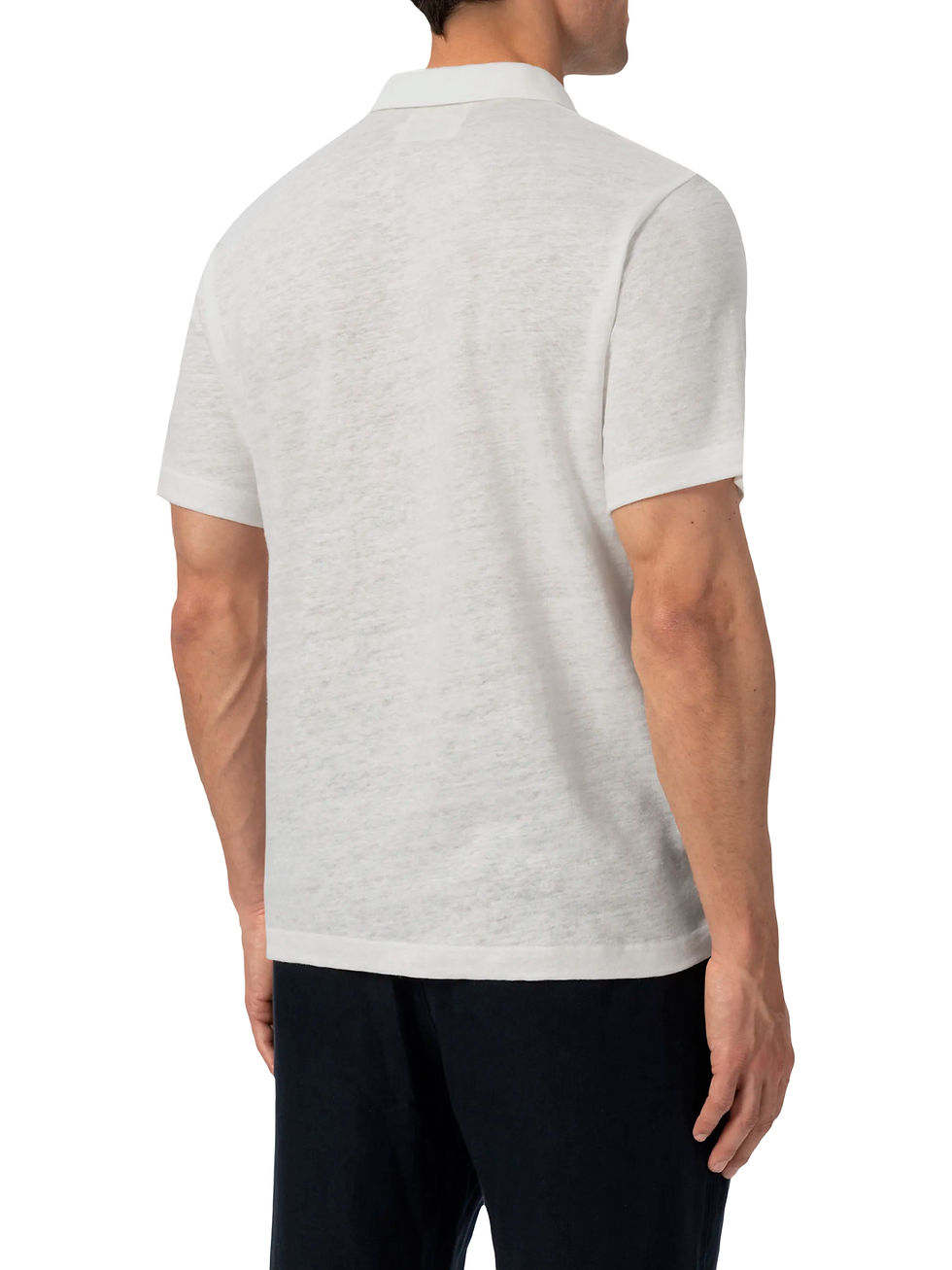 תמונה ממוזערת: MC2 SAINT BARTH| linen polo shirt| White