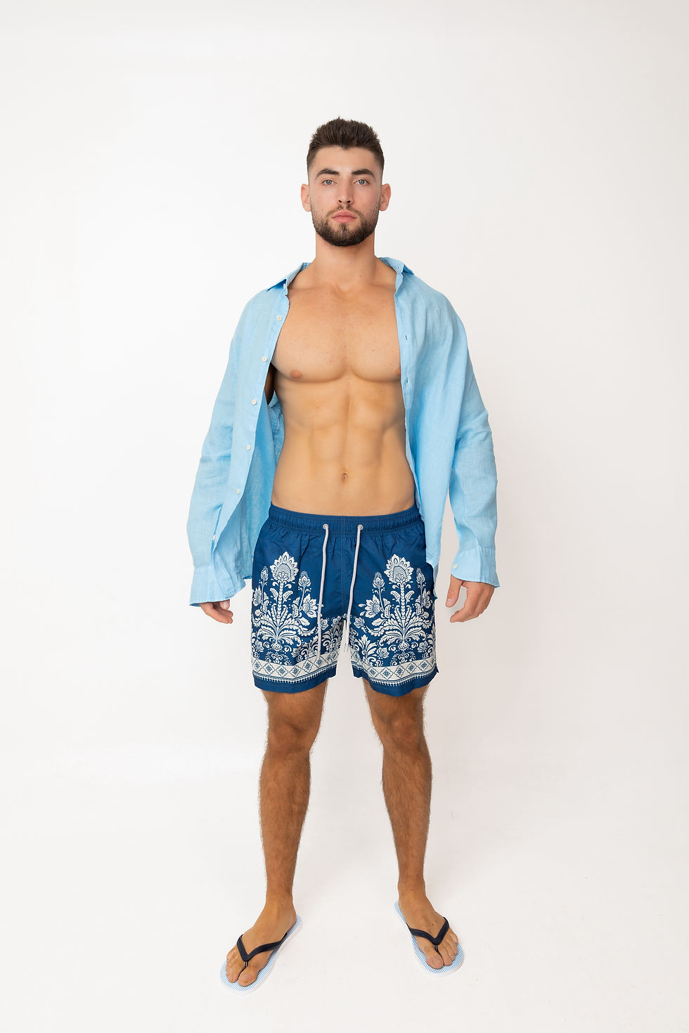 תמונה ממוזערת: MC2 SAINT BARTH|PAMPLONA LINEN SHIRT | LIGHT BLUE