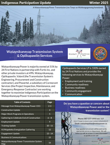 Indigenous Participation Update Winter 2025
