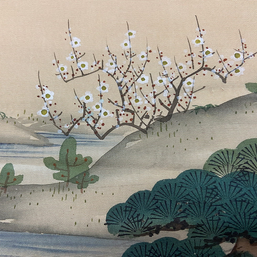 Thumbnail: Painted Fukusa Heian Garden 福砂-手描-4