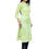 Thumbnail: Ethnic Girls Apple Print Chanderi Silk Green Kurta