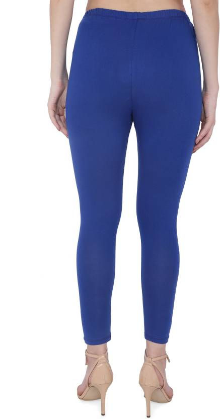 Thumbnail: Ethnic Girls Free Size Royal Blue Ankle Length Legging