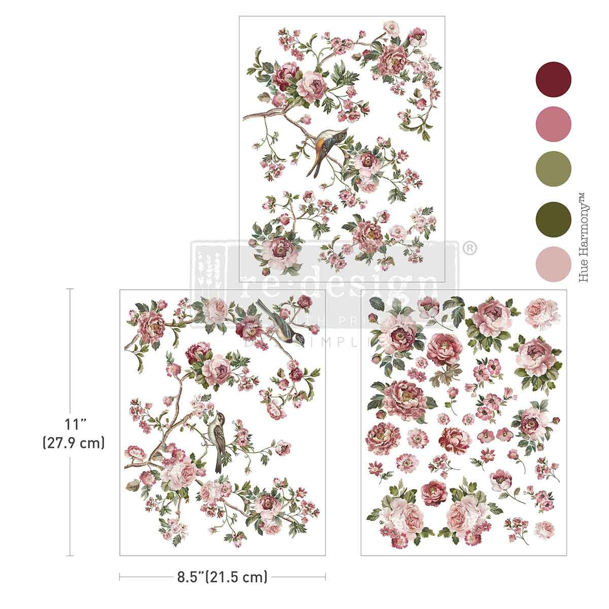The Enchanted Grove Middy Transfer sheets with floral designs