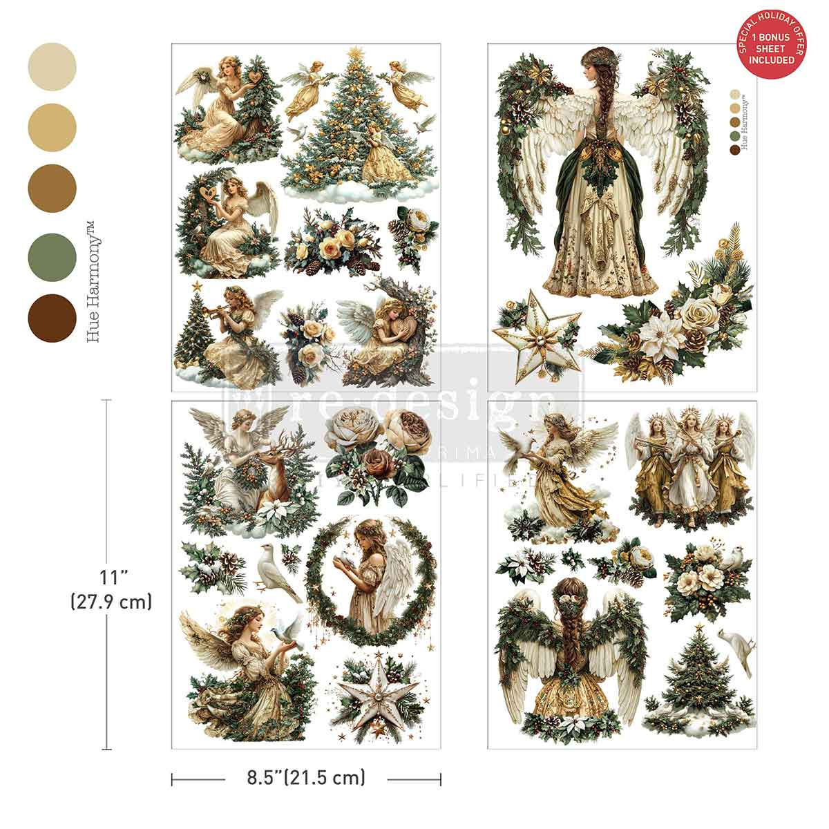 Heavenly Wings Middy Transfer with angel and tree designs
