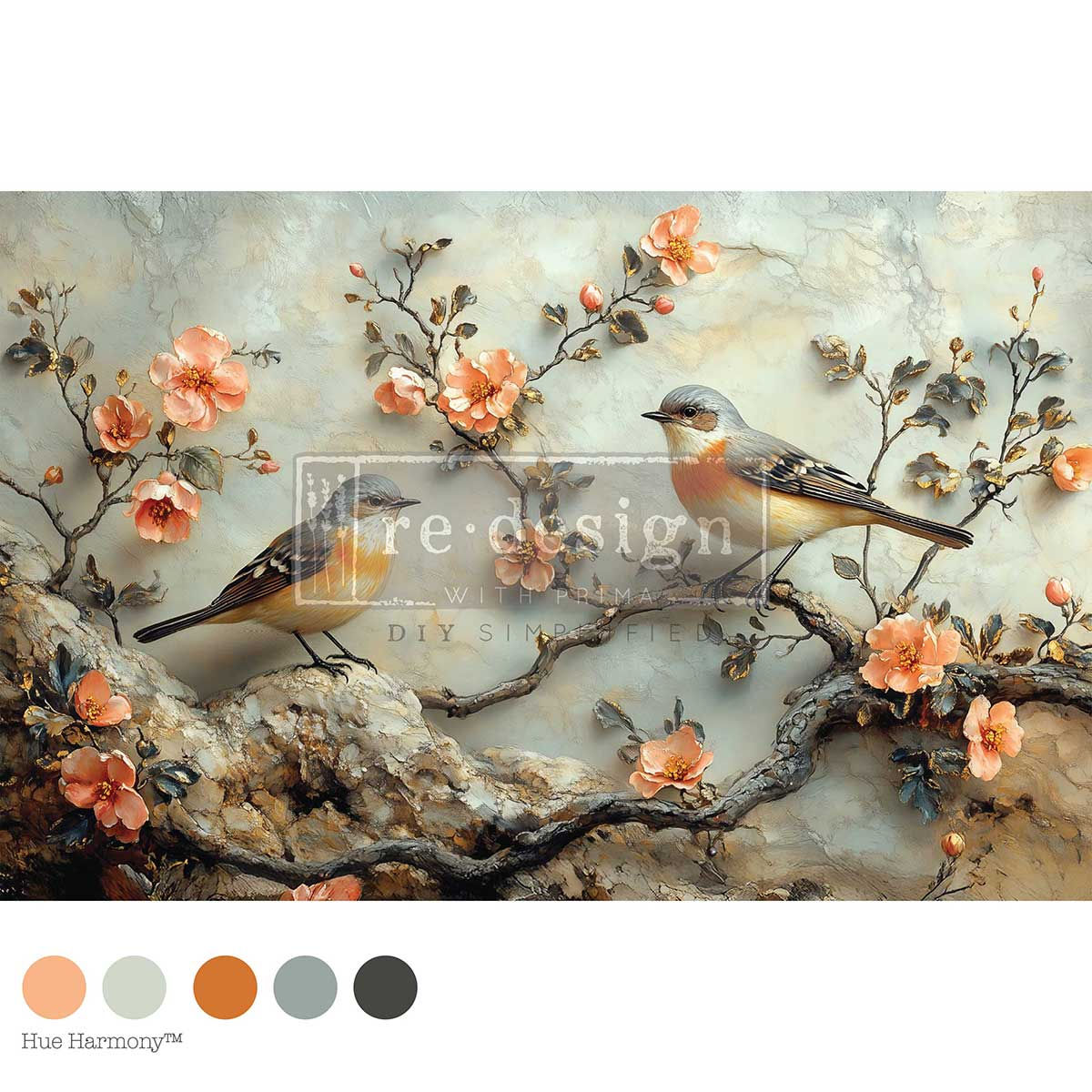 Amber Echoes Decoupage Tissue Paper