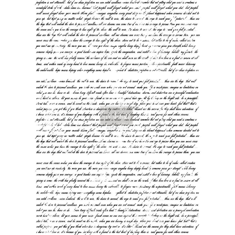 Printed text from The Neverending Story for furniture transfer