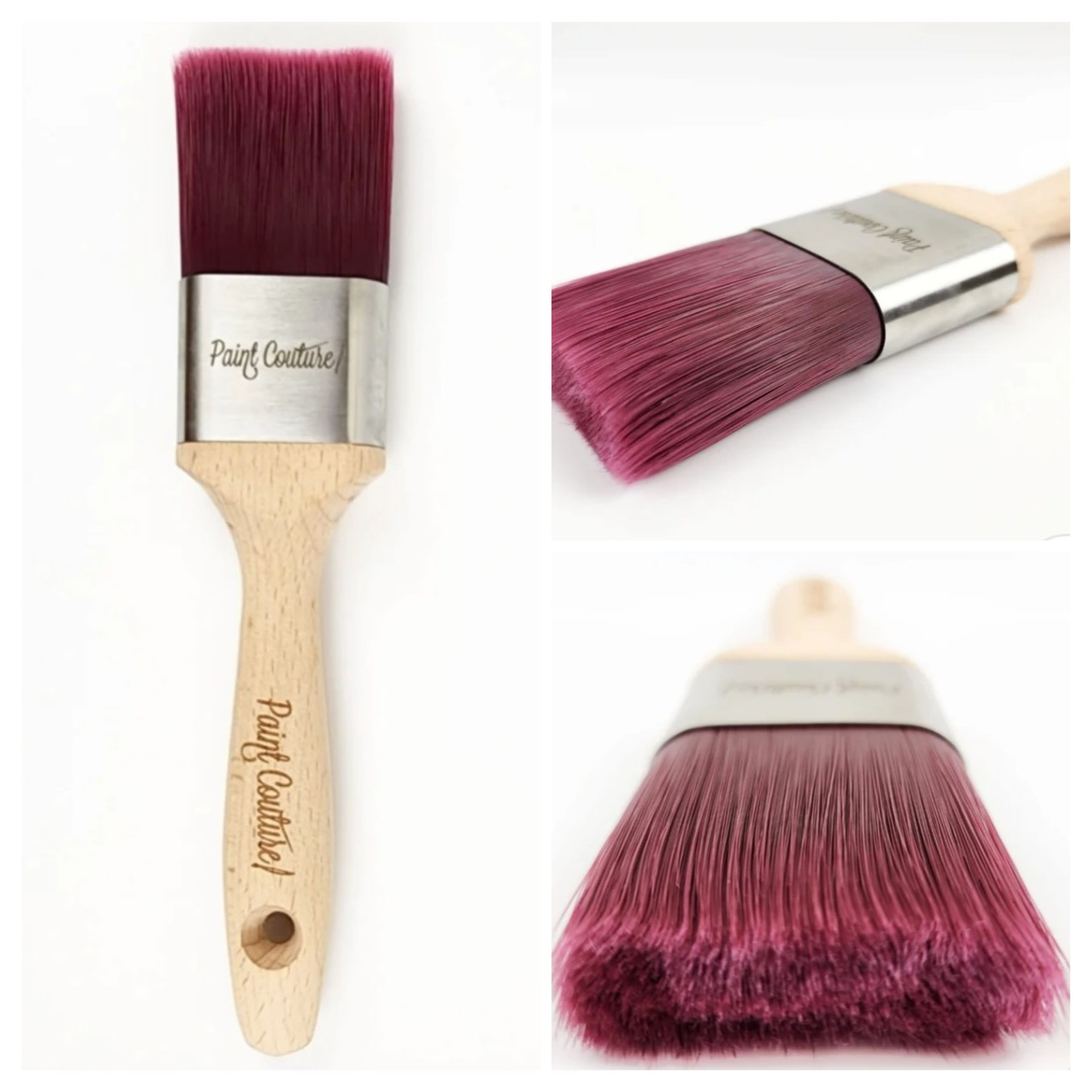 Paint Caddi 2 inch flat brush with burgundy bristles