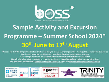 Discover BOSS' Themed Weekly Activity and Excursion Programme for a Summer To Remember