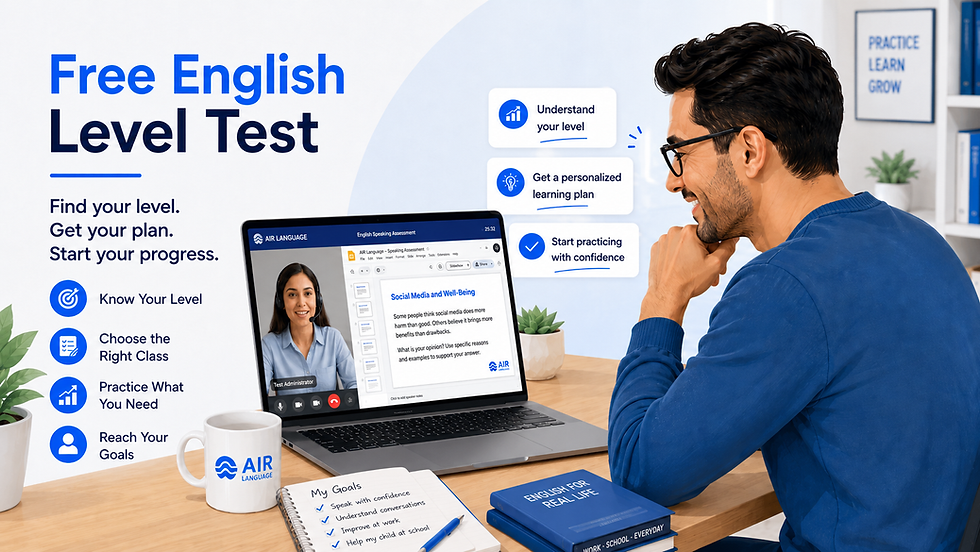 Free English Level Test: What It Is and Why Adults Should Take One