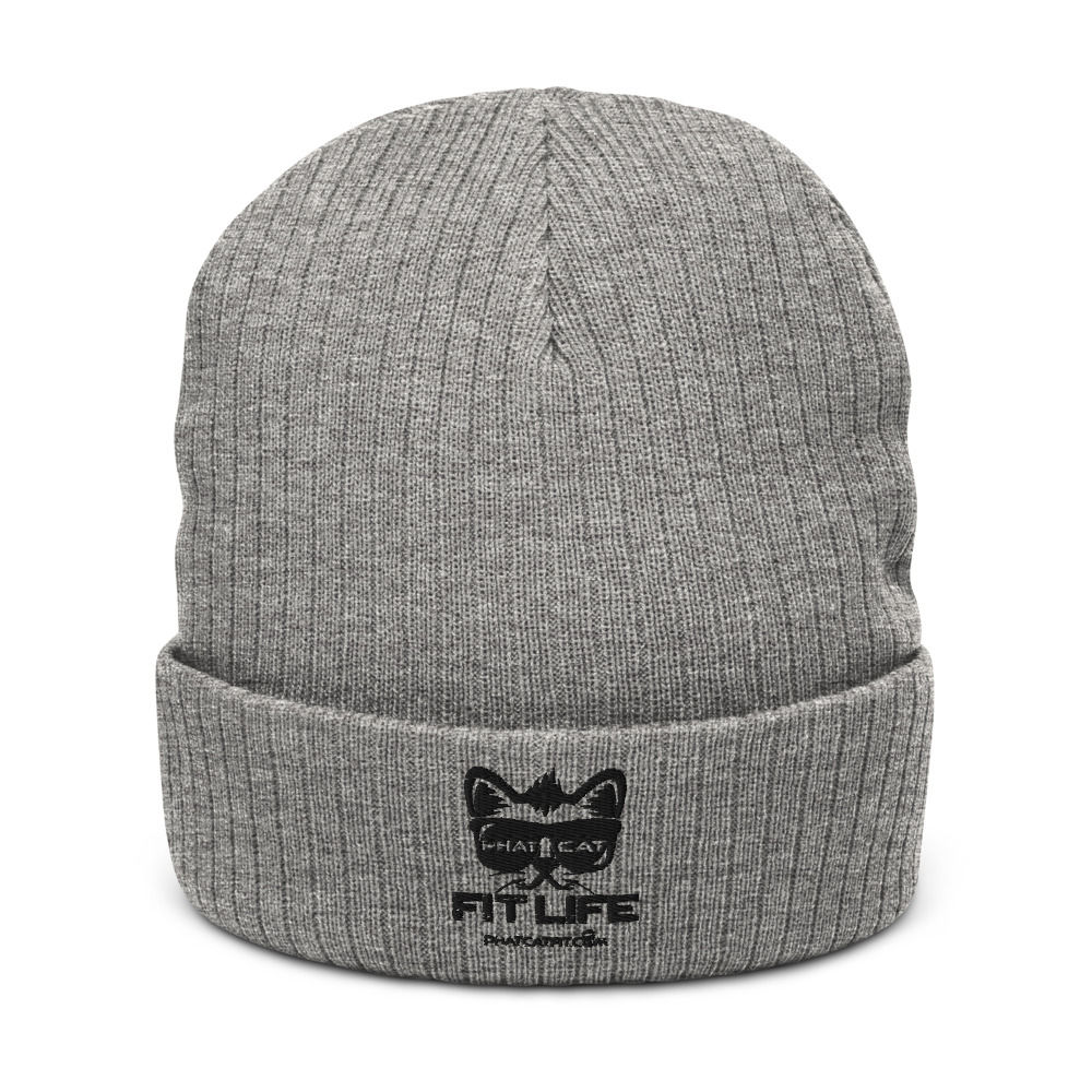 Recycled Cat Logo Cuffed Beanie