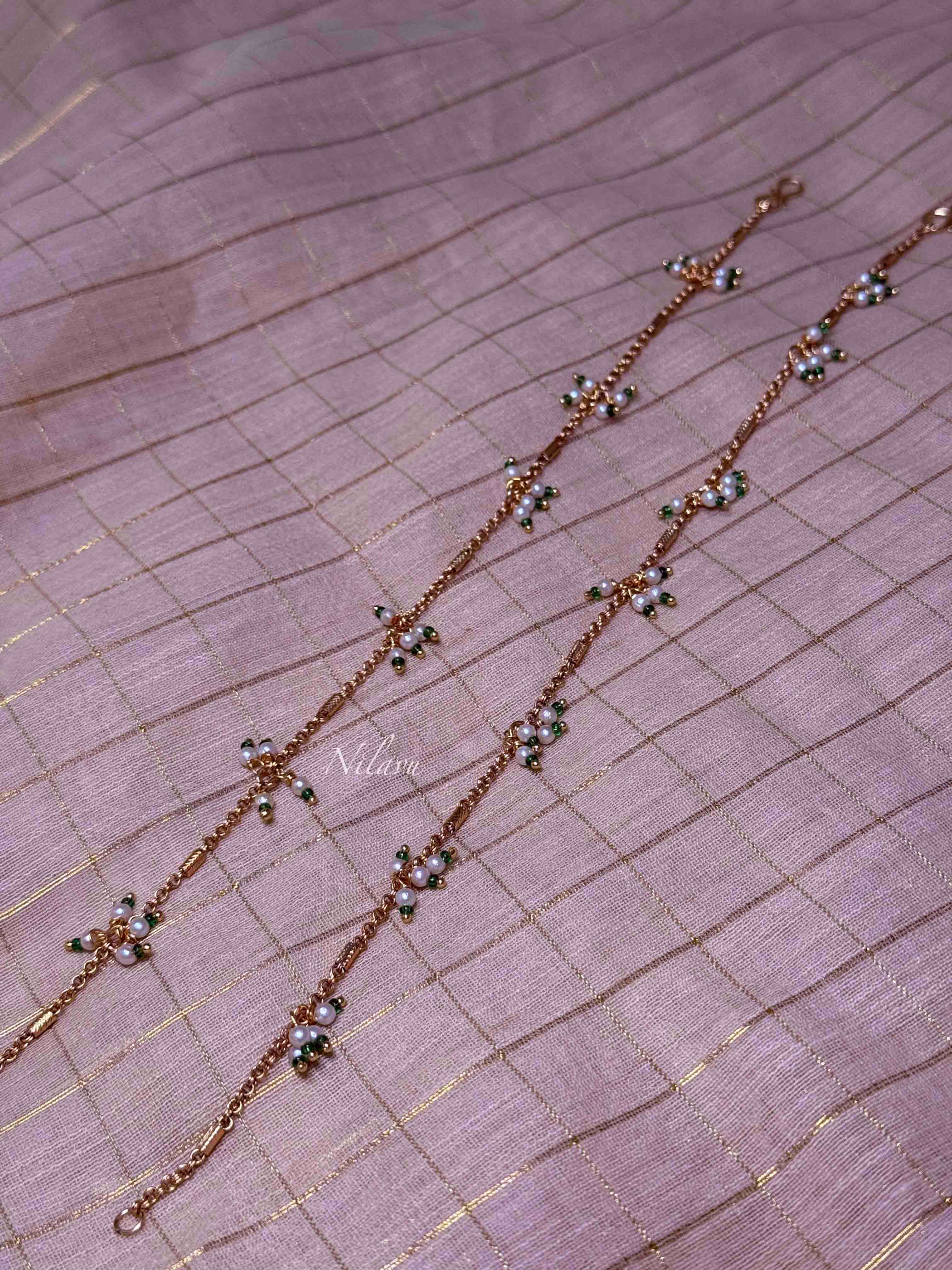 Pearl Green Anklet