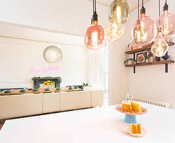 light and airy dining room bringing a modern touch to a grand but tired property