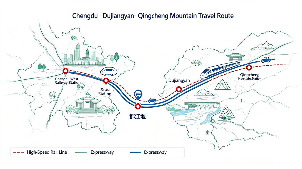 Chengdu to Dujiangyan and Qingcheng: A Complete Transport Guide