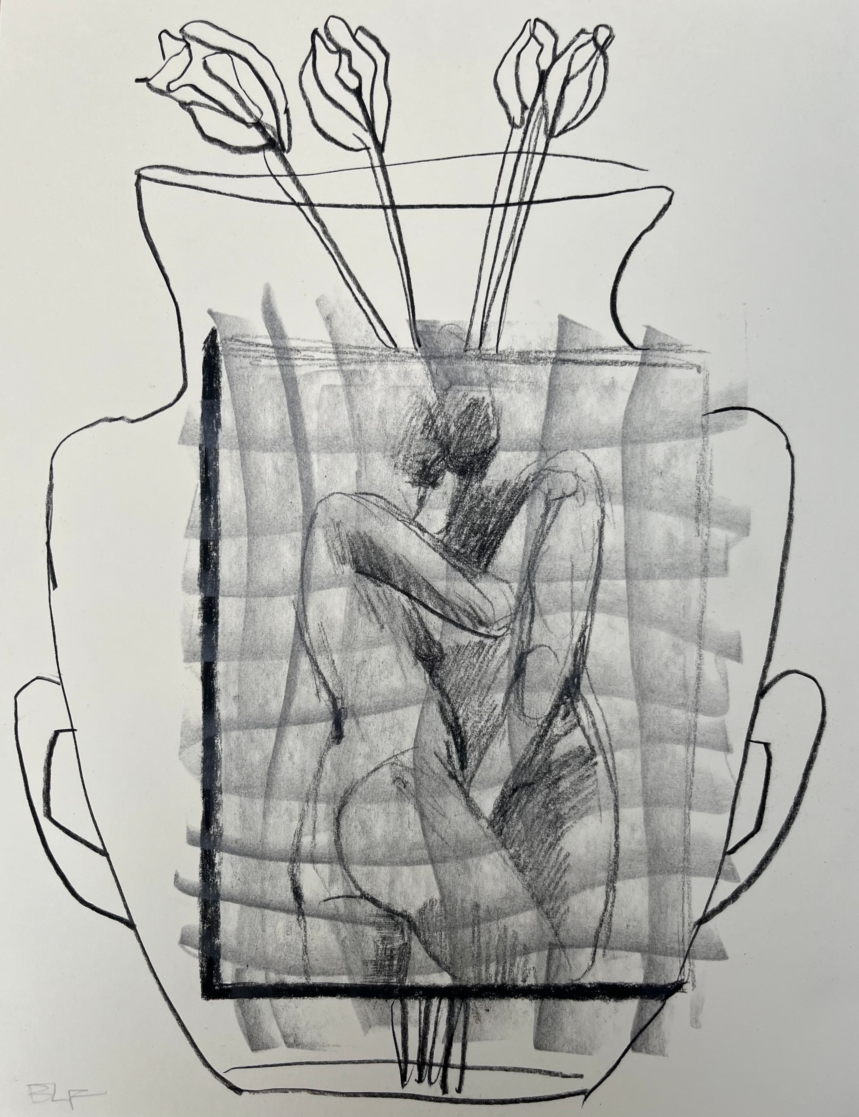 Lovers becoming a flower in a vase II