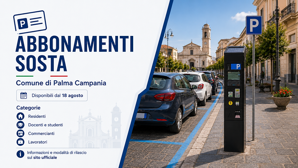 Abbonamenti sosta a pagamento – Comune di Palma Campania