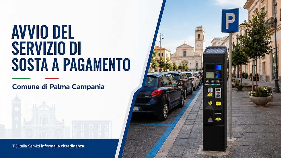 Avvio del servizio di sosta a pagamento – Comune di Palma Campania