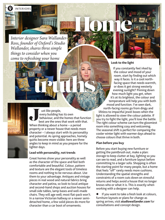 Beautiful article from Studio Wallander in Round and About Magazine April 2026