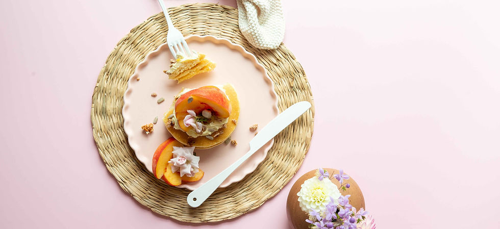 pancake, pancake recipes, dessert, peaches and cream