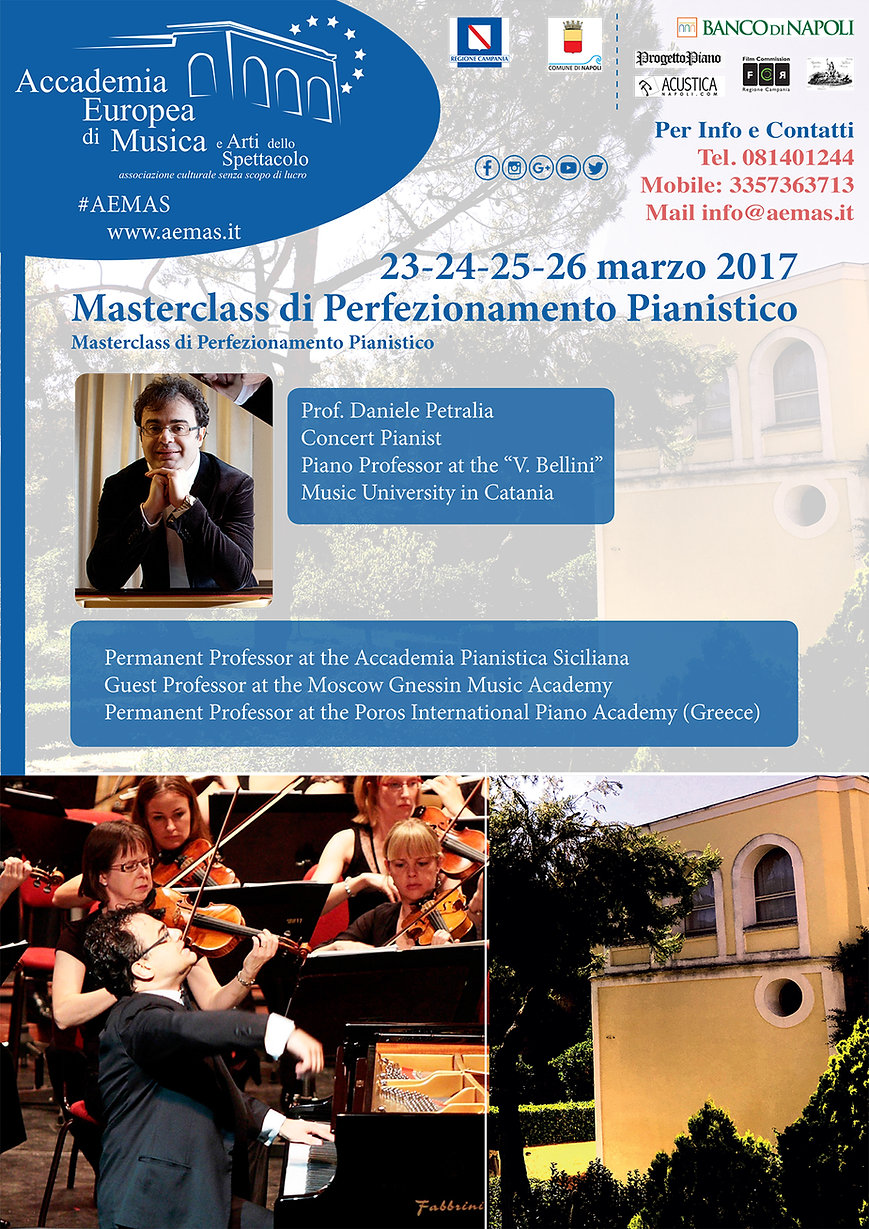 Daniele Petralia Corso di Alto Perfezionamento Pianistico Accademia Europea AEMAS