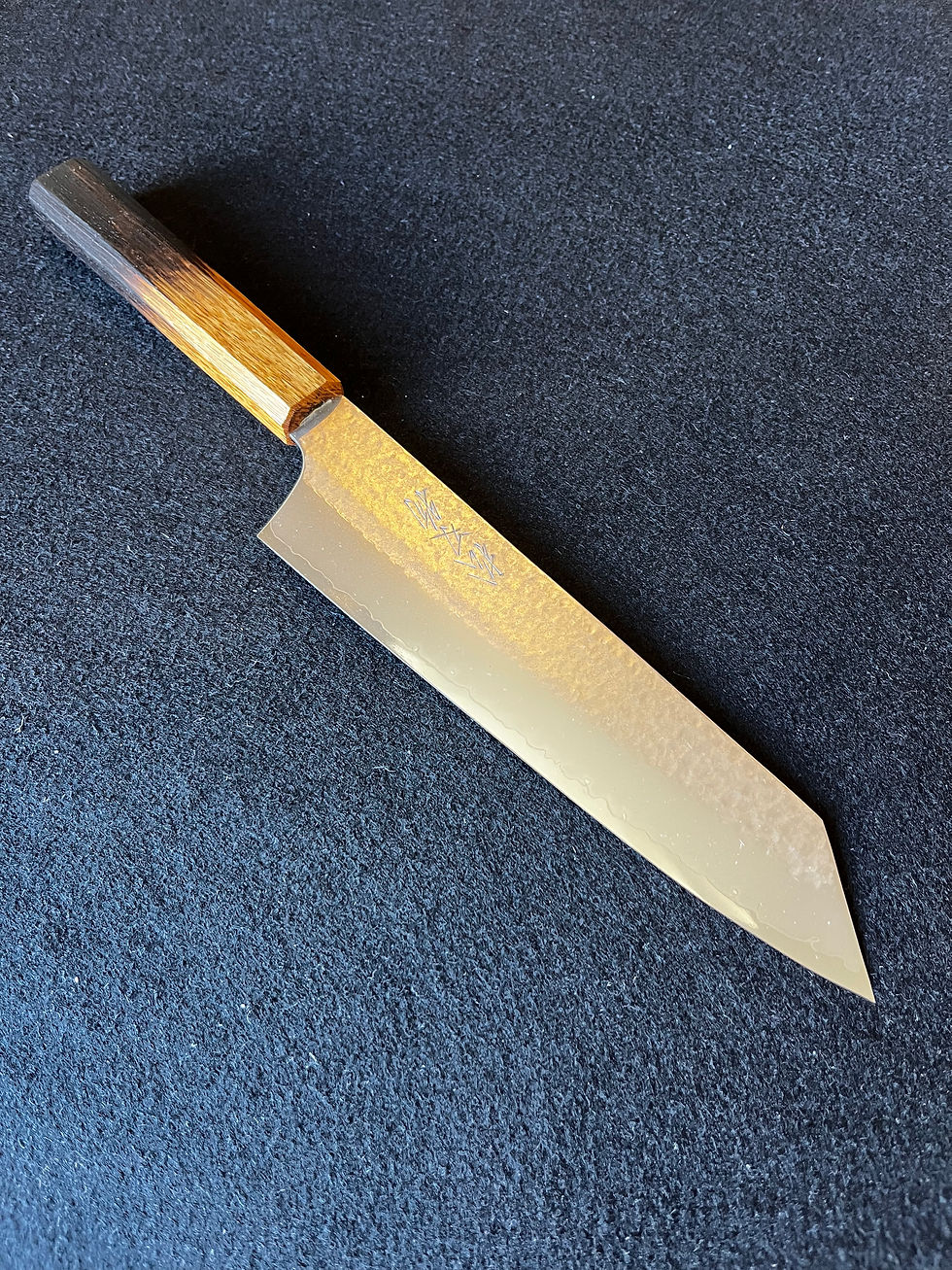 Thumbnail: KIRITSUKE GYUTO 195 mm VG-10 Blue steel Yaki Urushi handle 