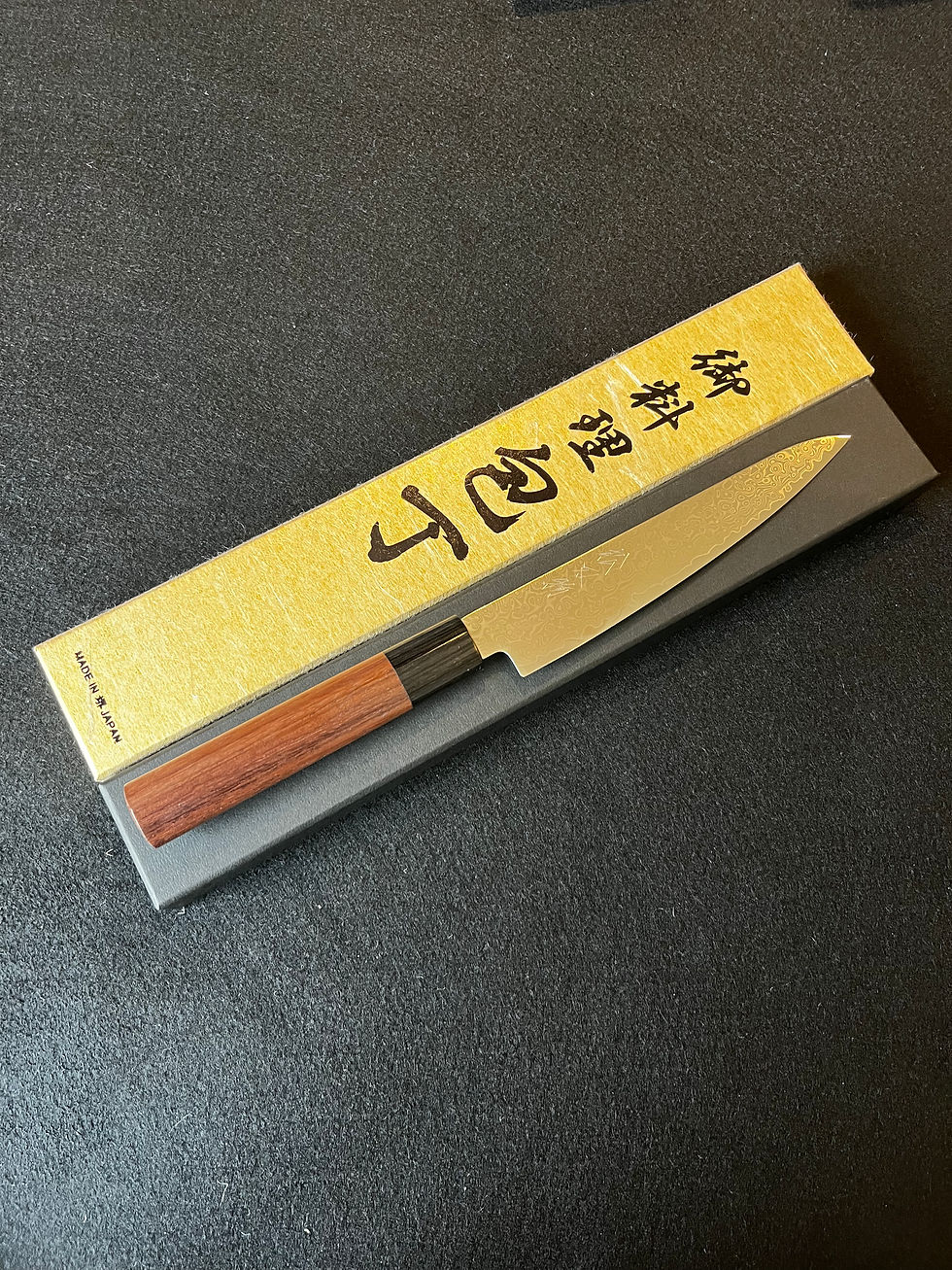 Thumbnail: PETTY 150 mm Damascus MIGAKI ROSEWOOD HANDLE 