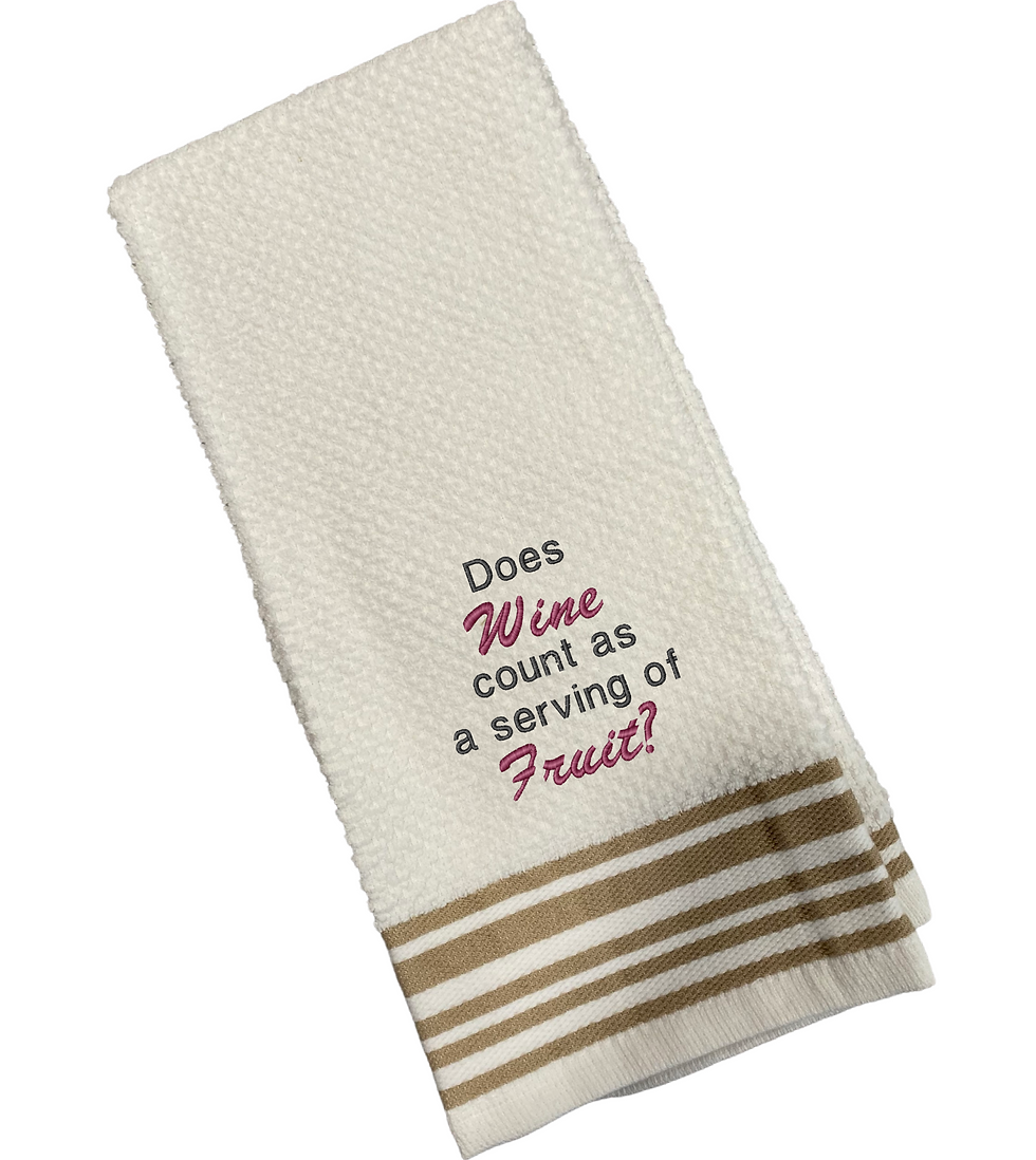 Thumbnail: Does Wine Count as Fruit? Hand or Dish Towel