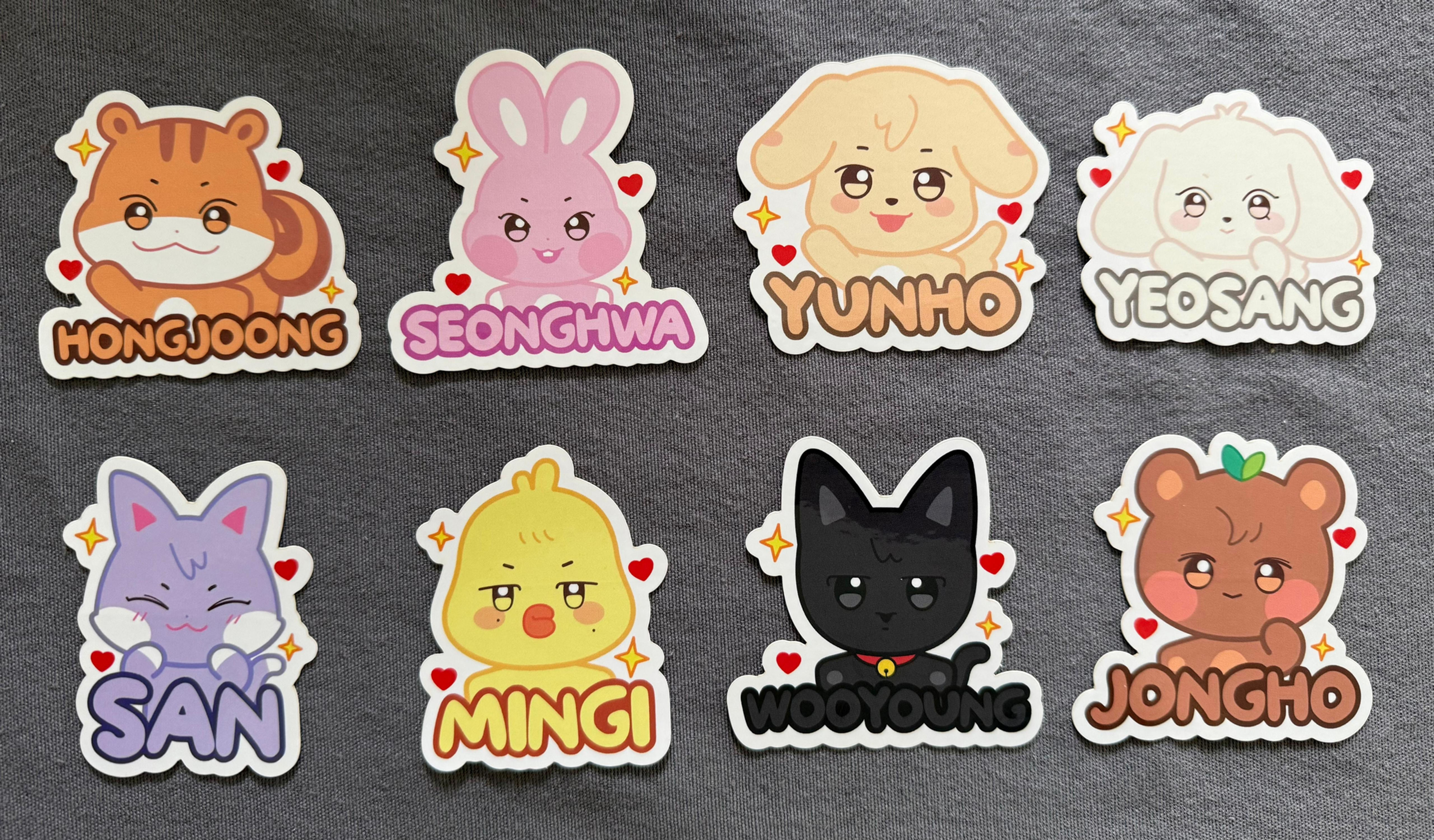 Ateez 3” stickers