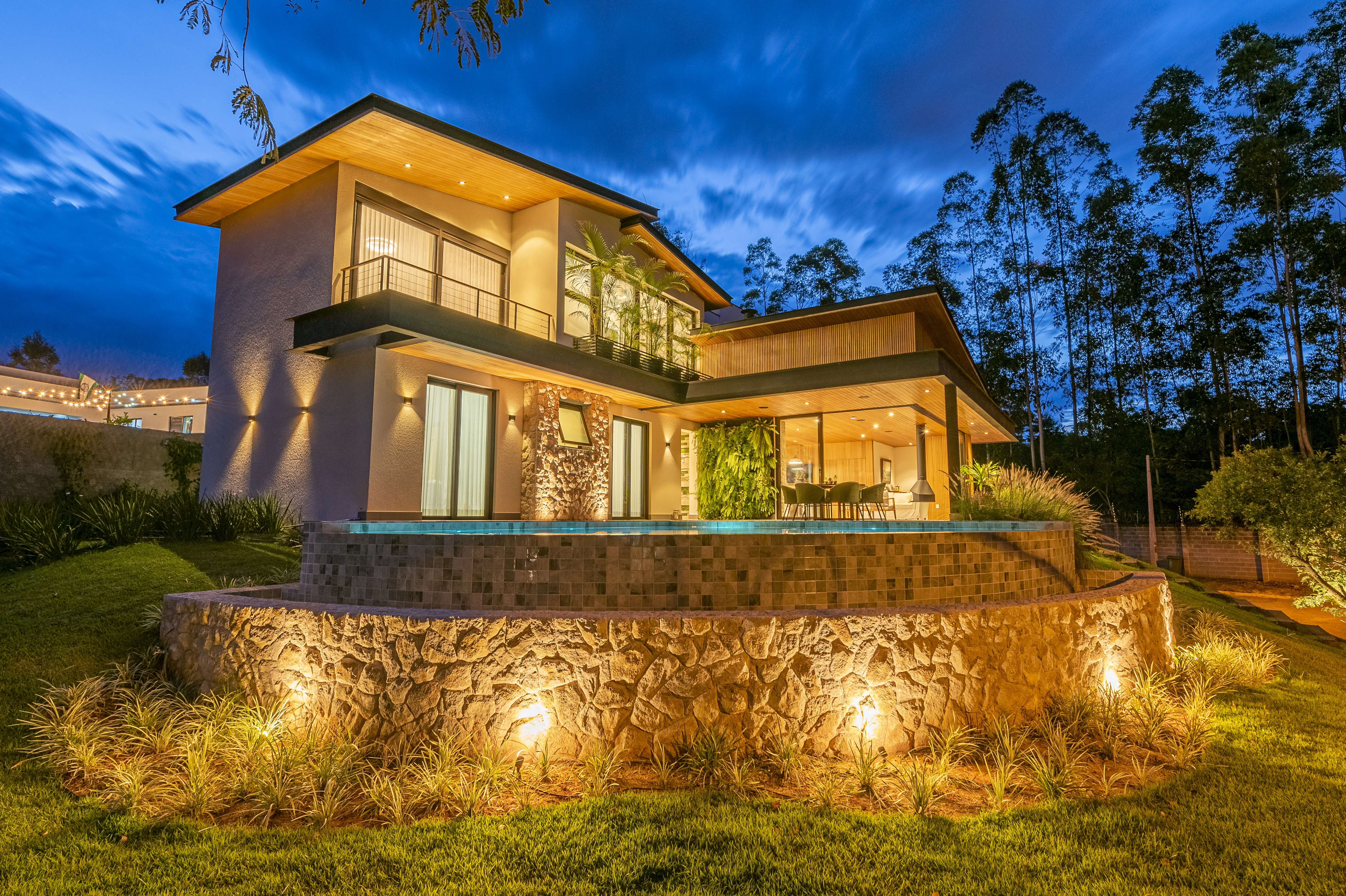 Projeto residencial rústico contemporâneo