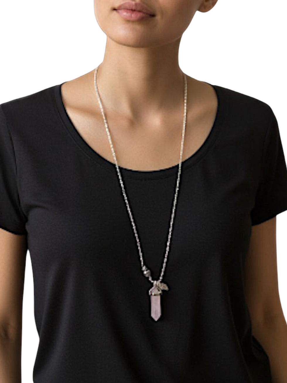 Thumbnail: Awaken | Rose Quartz + Pyrite Necklace 