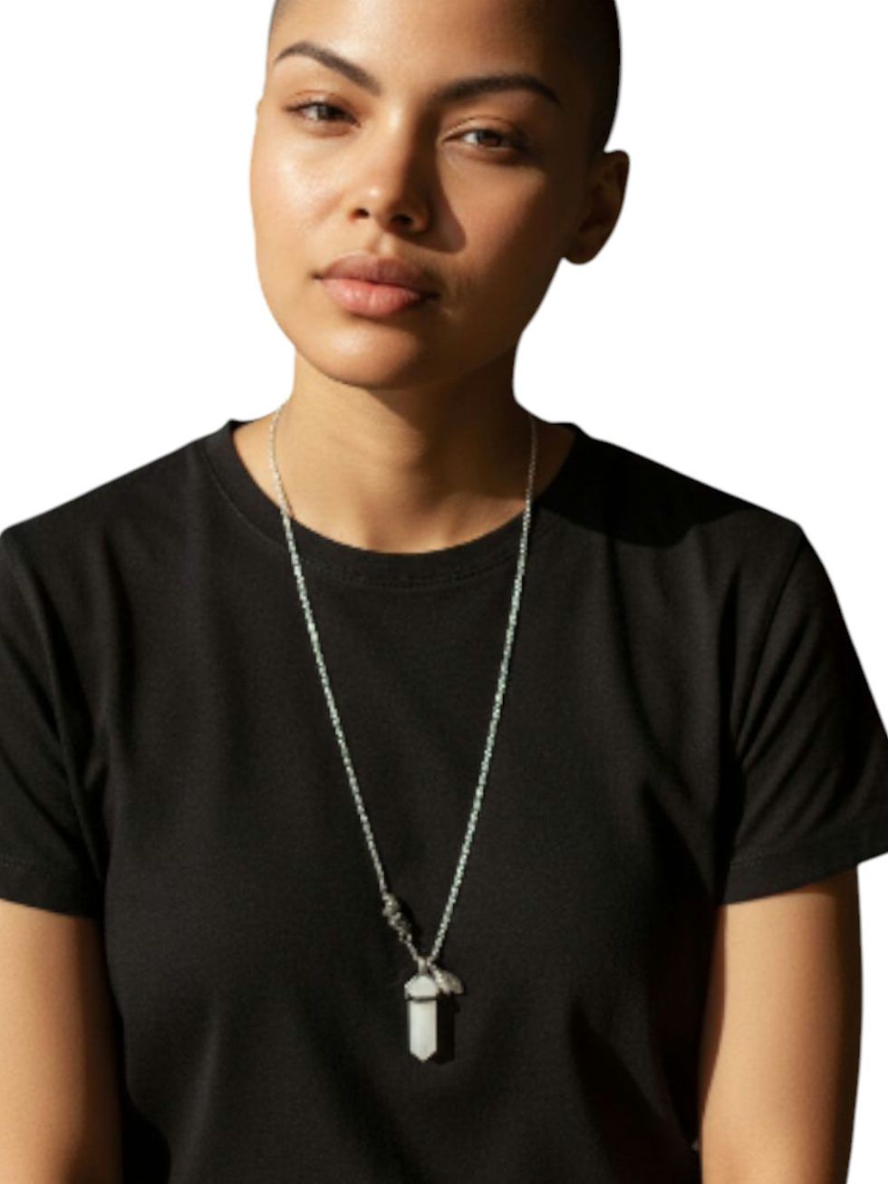 Thumbnail: Awaken | White Jade + Pyrite Necklace 