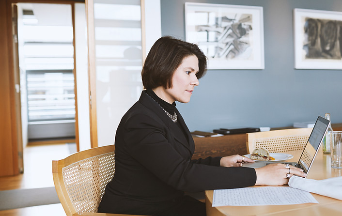 Businesswoman working at desk