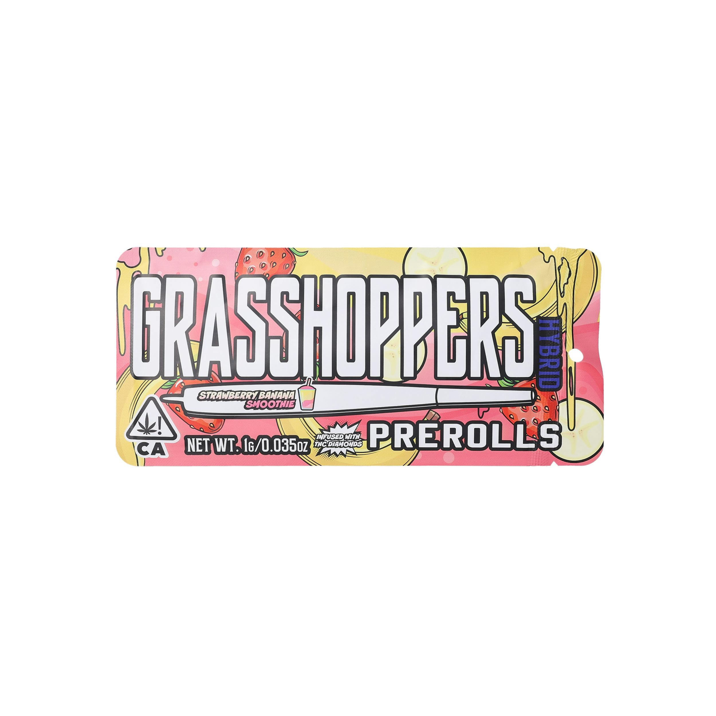 Grasshoppers | Strawberry Banana | Infused Flavors Preroll | 1g