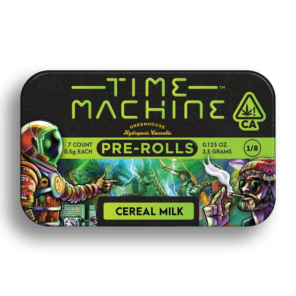 Time Machine | Cereal Milk | Greenhouse .5g Prerolls | 7-Pack | 3.5G