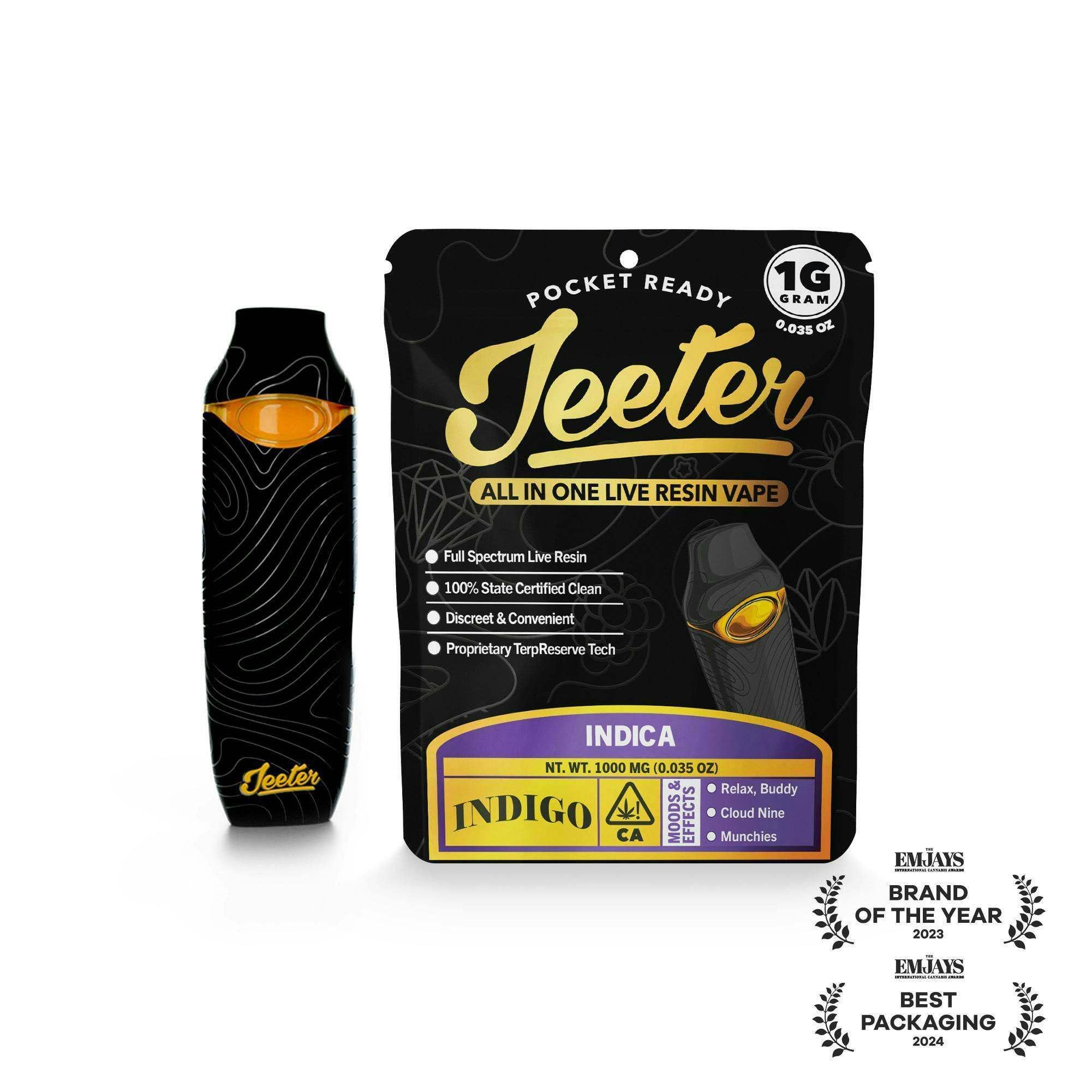 Jeeter | Indigo | Live Resin All-In-One | 1G