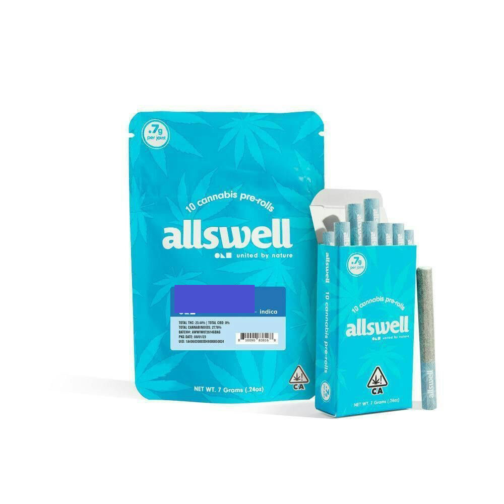 Allswell | Cheddar Weather | .7g Cannabis Pre-rolls 10pk | 7g