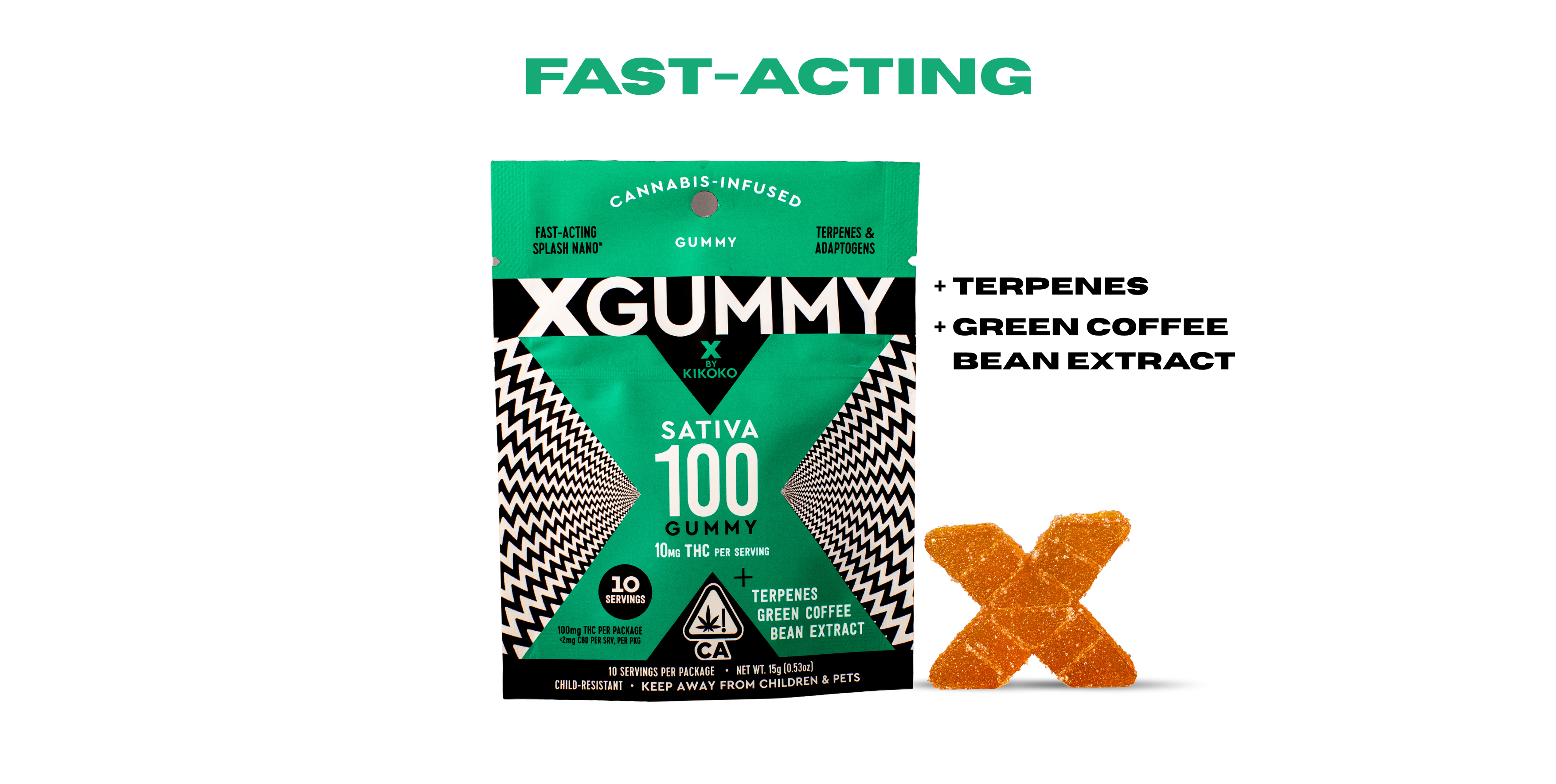 Kikoko | XGummy Sativa Watermelon | 100mg THC