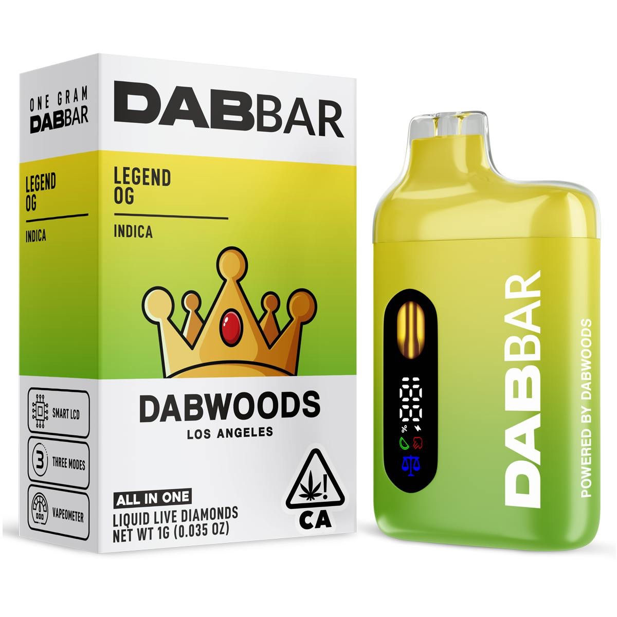 DabWoods | DabBar | Legend OG | Liquid Live Diamonds All-In-One| 1g