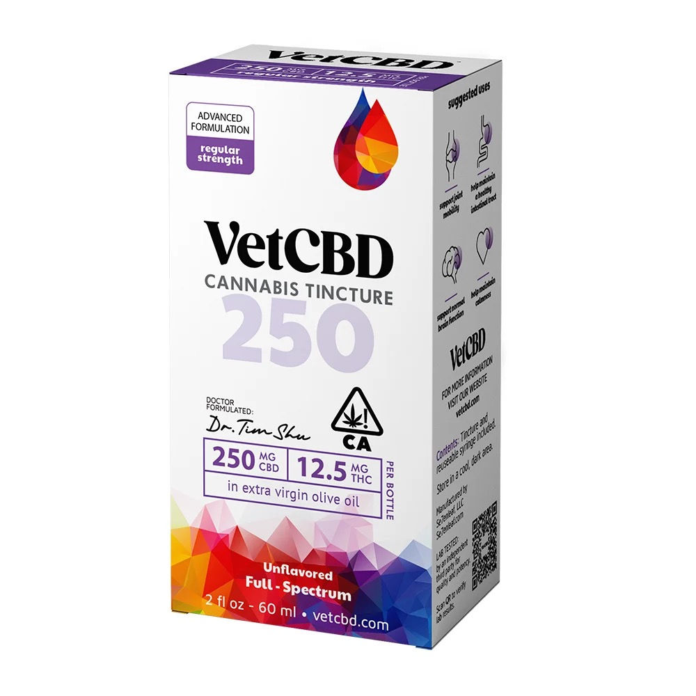 VetCBD | 20:1 Extra Strength Formula | 250mg CBD & 12.5mg THC | 2 fl oz
