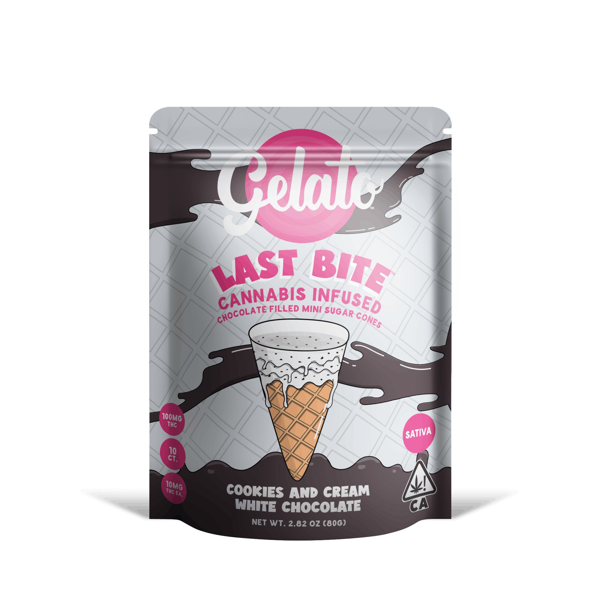 Gelato | Last Bites Cookies N Cream Mini Cones | 100mg